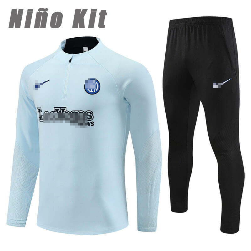 Sudadera Entrenamiento Inter De Milan 2023/2024 Niño Kit Gris Claro